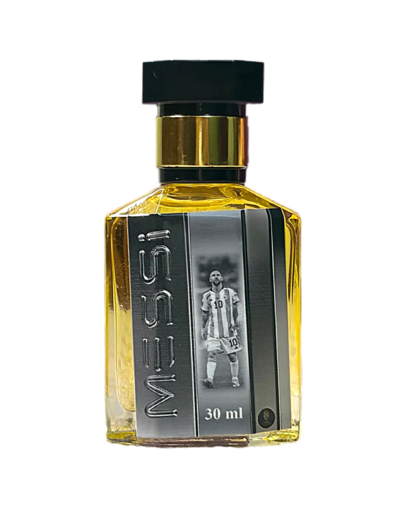 Messi inspired fragrance bottle