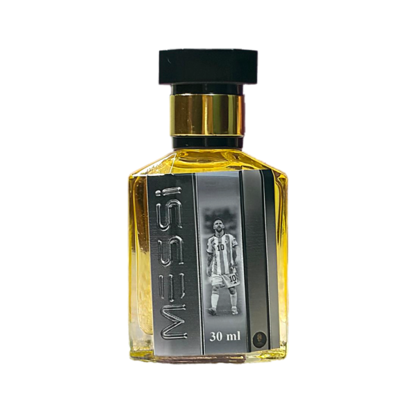 Messi inspired fragrance bottle